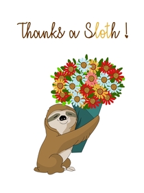 Thanks a Sloth Greeting Card