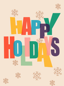 Happy Holidays Colorful Greeting Card