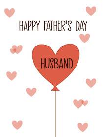 Happy Father's Day Husband Heart Balloon
