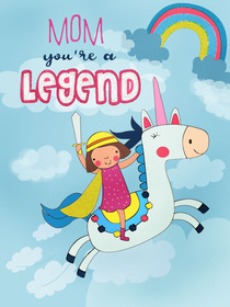 Mom You're a Legend Greeting Card