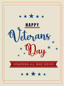 Happy Veterans Day Greeting Card