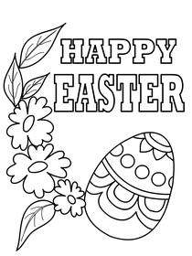 Happy Easter Coloring Card