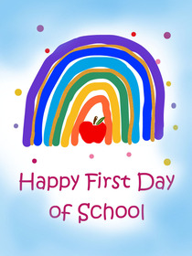 Happy First Day of School Rainbow