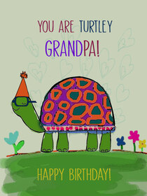 Turtley Grandpa Birthday Card