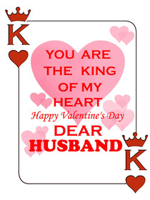 King of My Heart Valentine's Day Card