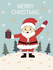 Cheerful Santa Christmas Greeting Card