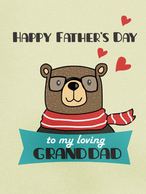 Happy Father's Day Grandad Bear Card