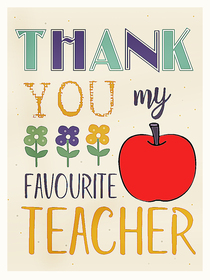 Thank You My Favourite Teacher Card