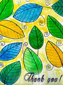 Colorful Leaves Thank You Card
