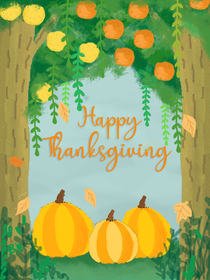 Happy Thanksgiving Pumpkin Greeting Card