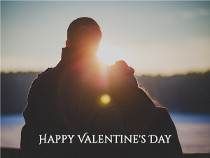 Sunset Couple Valentine's Day Card