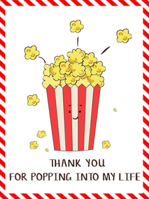 Popcorn Thank You Card