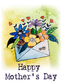 Happy Mother's Day Flower Envelope