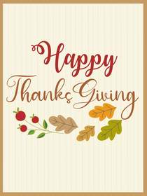 Happy Thanksgiving Greeting Card