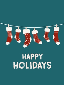 Happy Holidays Stockings