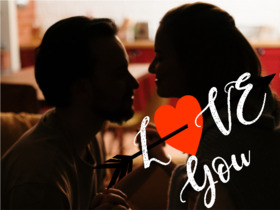 I Love You Silhouette Card