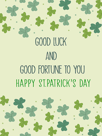 St. Patrick's Day Good Luck Greeting Card