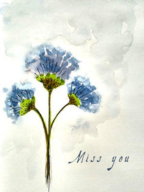 Miss You Blue Carnations