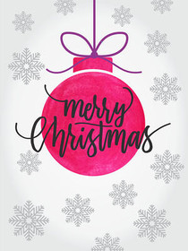 Merry Christmas Ornament Greeting Card
