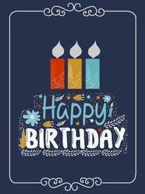 Colorful Birthday Candles Greeting Card
