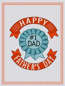 Happy Father's Day #1 Dad Medal Card