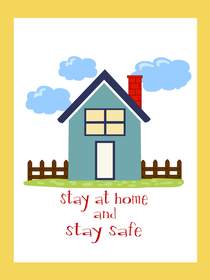Stay Safe At Home Greeting Card