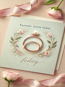 Forever Starts Today Wedding Card