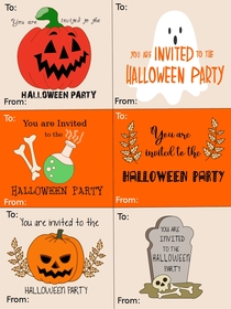 Halloween Party Invitation Cards
