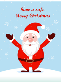 Safe Merry Christmas Santa Card