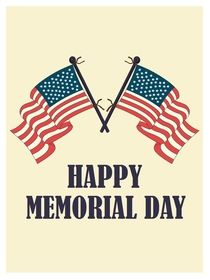 Happy Memorial Day Flags Card