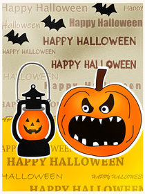 Spooky Halloween Pumpkins Greeting Card