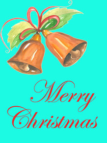 Classic Christmas Bells Greeting Card