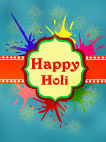 Happy Holi Festival Greeting Card