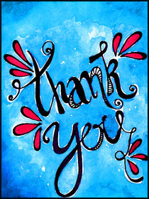 Thank You Watercolor Flourish