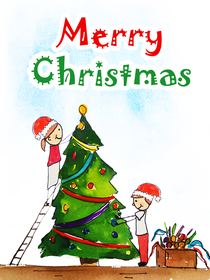 Merry Christmas Decorating Card