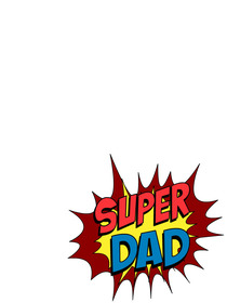 Super Dad Comic Burst Greeting Card