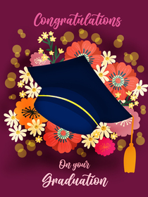 Graduation Congratulations Floral Card