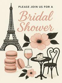 Parisian Bridal Shower Invitation