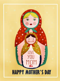 Mother's Day Matryoshka Doll Card