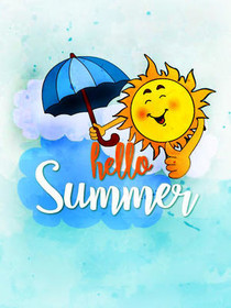 Hello Summer Greeting Card
