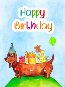 Dachshund Birthday Celebration