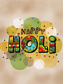 Happy Holi Colorful Circles Card