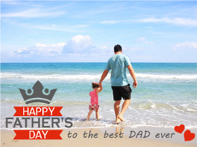Father's Day Beach Photo Card