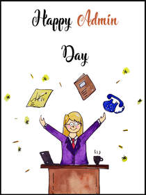 Happy Admin Day Greeting Card
