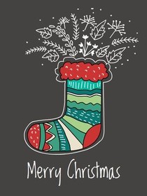 Festive Christmas Stocking Card