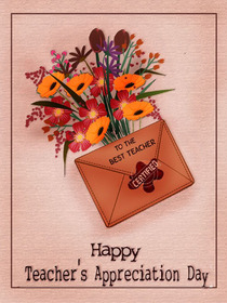 Teacher's Appreciation Day Envelope Card