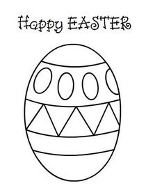 Happy Easter Egg Coloring Card