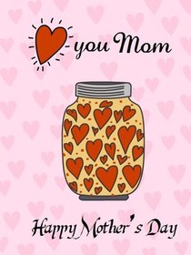 Love You Mom Mason Jar Card