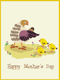 Happy Mother's Day with Hen and Chicks
