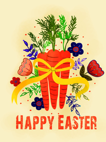 Happy Easter Gift Box Greeting Card